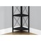 Monarch Specialties Bookshelf, Bookcase, Etagere, Corner, 4 Tier, 60"H, Office, Bedroom, Metal, Laminate, Black I 3649 - alternate 4